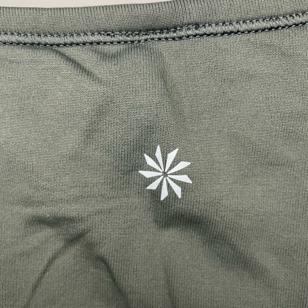 Athleta Foothill Perforated Split Back Olive Gree… - image 6